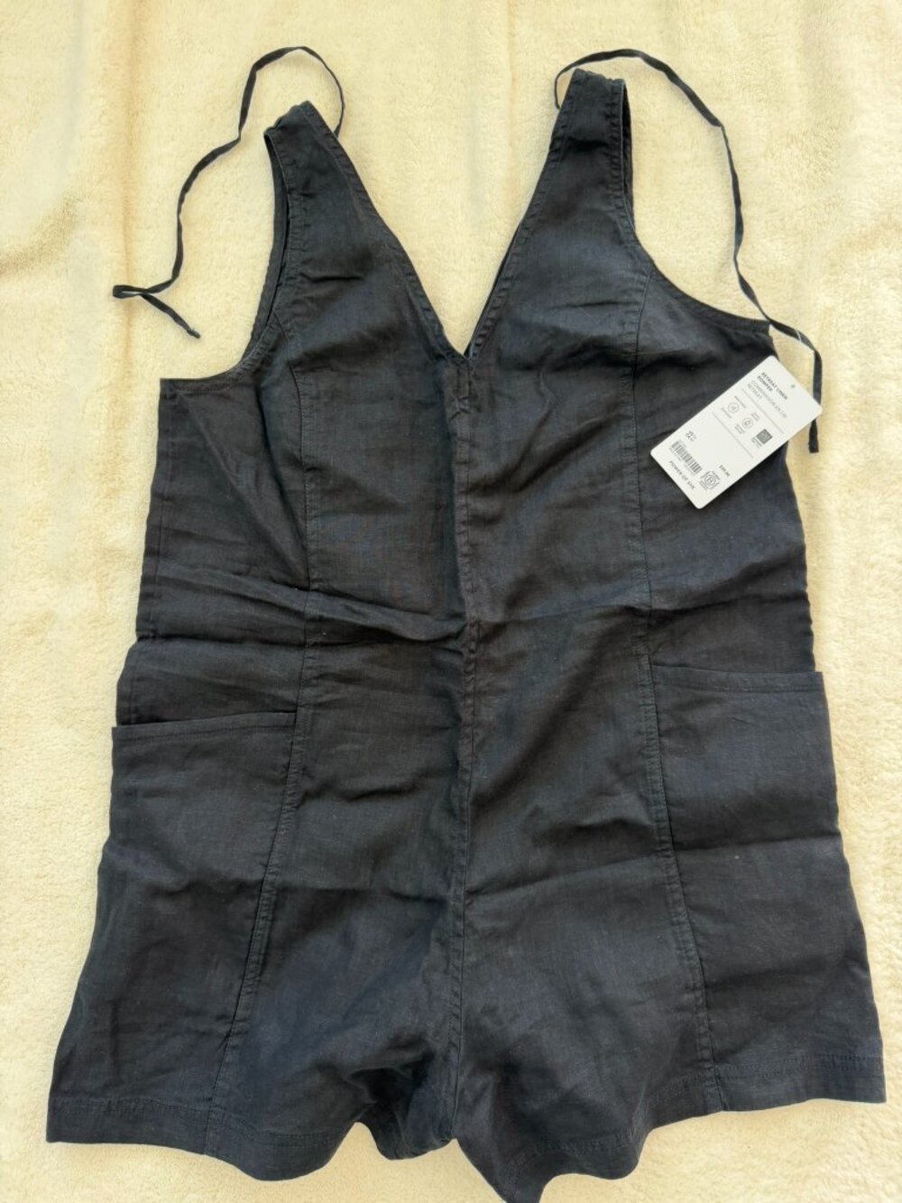 Athleta - Retreat Linen Romper - NWT - M - Black